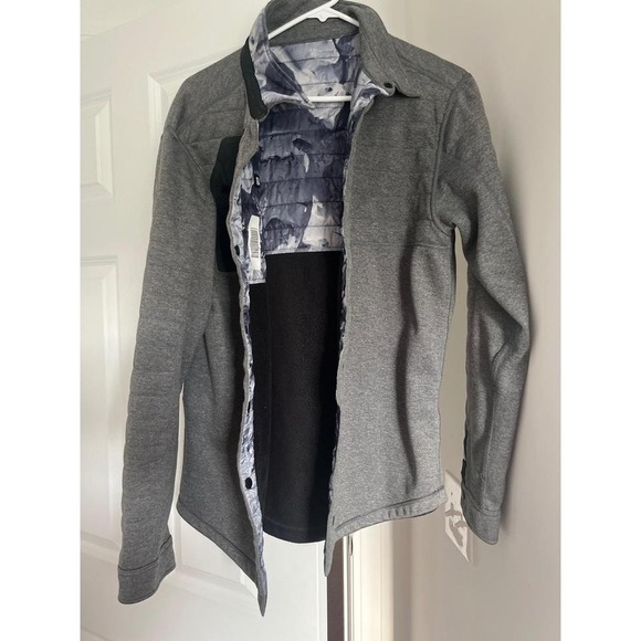 Burton Jacket Fleece Lined Quilted‎ Puffer Hybrid Gray Mens Size Unknown - Picture 1 of 2